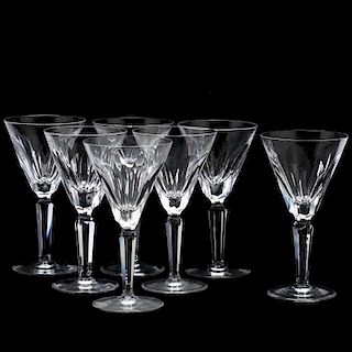 Waterford Crystal, Set of Seven White Wine Stems