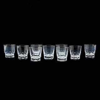 Set of Nine Baccarat Glass Tumblers
