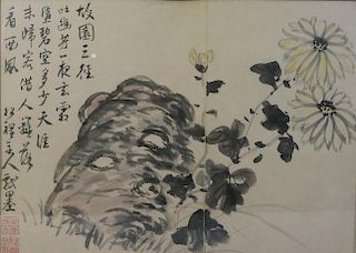 ANTIQUE CHINESE WATERCOLOR PAINTING - 19TH CENTURY