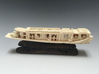CHINESE FINE BOAT CARVING
