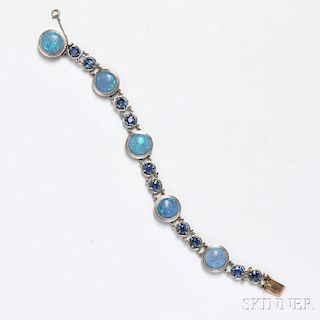 Opal and Sapphire Bracelet