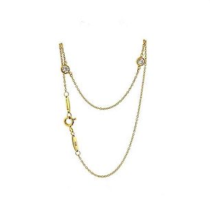 Tiffany &amp; Co Peretti Diamonds by the Yard 18k Gold Necklace