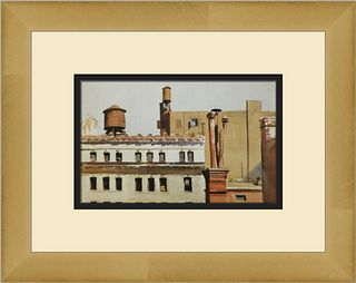 Edward Hopper Rooftops Custom Framed Print