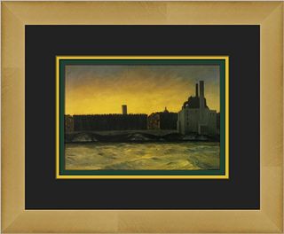 Edward Hopper East River Custom Framed Print