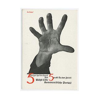 John Heartfield, 5 Fingers Has The Hand, Photomontage 1930's