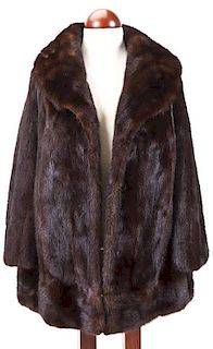 Tailored Woman New York Hip Length Brown Mink Coat