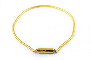 A Retro Gold Snake Chain Bracelet, by Cartier