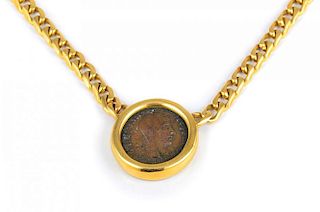 An Antique Gold Coin Necklace, by Bulgari
