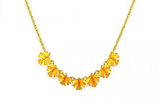 A Gold Leaf Necklace, by Buccellati