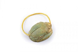 An Ancient Egyptian Scarab Ring, No Reserve