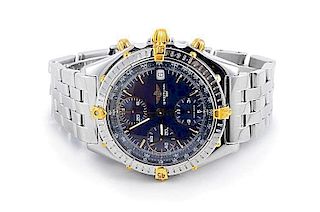 Breitling Stainless Steel and Gold Chronograph Men's Watch