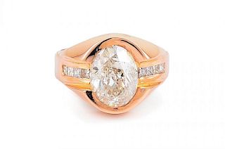 A Rose Gold Diamond Ring