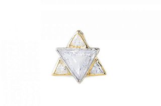 A Diamond Trilliant Star of David Pendant