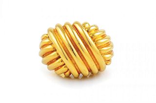 A Gold Domed Ring, by Tiffany & Co.