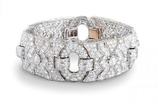 An Impressive Art Deco-Style Diamond Bracelet
