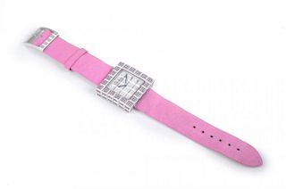 A Ladies' Pink Diamond Ice Cube Watch, by Chopard