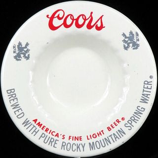 1958 Coor's Beer Ceramic Ashtray Golden, Colorado