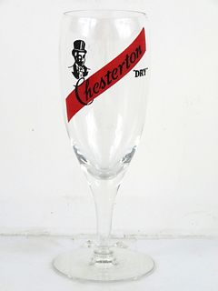 1940 Chesterton Dry Beer Stemmed ACL Drinking Glass Burlington, Wisconsin