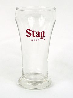 1960 Stag Beer 5¾ Inch Tall Bulge Top ACL Drinking Glass Belleville, Illinois