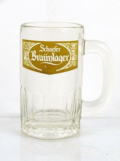 1974 Scaefer Braunlager Beer 5½ Inch Tall Glass Mugs Brooklyn, New York