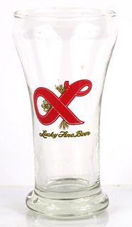 1975 Lucky Lager Beer 5¾ Inch Tall Bulge Top ACL Drinking Glass San Francisco, California