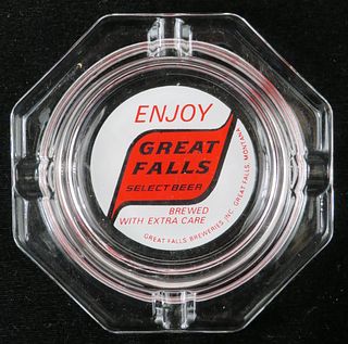 1964 Great Falls Select Beer Glass Ashtray Great Falls, Montana