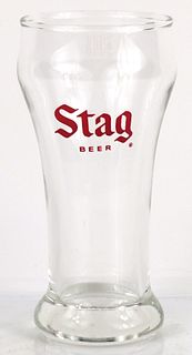 1950 Stag Beer 5½ Inch Tall Flared Top ACL Drinking Glass Belleville, Illinois