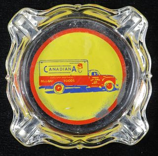 1948 Canadiana Foods Regina Saskatchewan Glass Ashtray Chicago, Illinois
