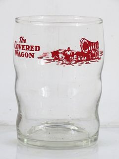 1950 Covered Wagon Restaurant Minneapolis  Minnesota 3½ Inch Tall Drinking Glass