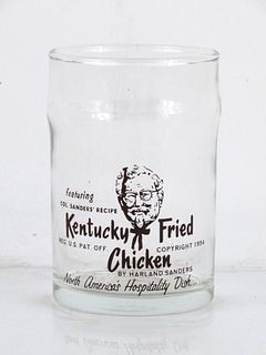 1954 Kentucky Fried Chicken 3½ Inch Tall Drinking Glass