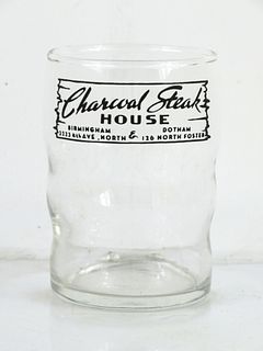 1950 Charcoal Steak House Birmingham  Alabama 3¾ Inch Tall Drinking Glass