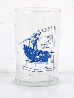 1950 Dead Whale or a Stove Boat  New Bedford Massachusetts 3¾ Inch Tall Drinking Glass