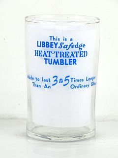 1960 Libbey Safedge Sample Tumbler 4 Inch Tall Drinking Glass