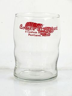 1950 Boone's Restaurant  Portland  Maine 3¾ Inch Tall Drinking Glass
