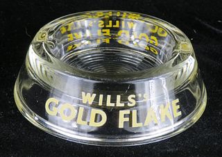 1948 Will's Gold Flake Cigarettes Canada Glass Ashtray Chicago, Illinois