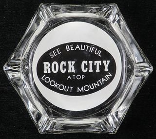 1960 Rock City and Lookout Mountain Tennessee Glass Ashtray Chicago, Illinois