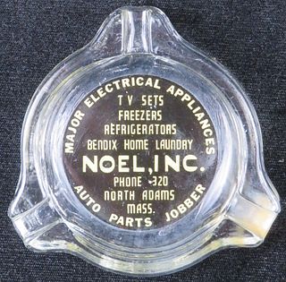 1950 Noel Inc. Appliances  North Adams  Massachusetts Glass Ashtray Chicago, Illinois