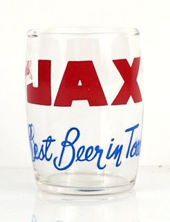 1940 Jax Beer 3¼ Inch Tall Barrel Glass New Orleans, Louisiana