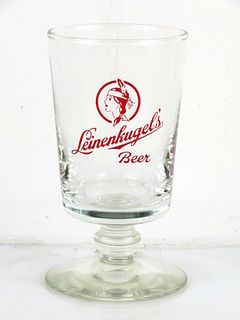 1961 Leinenkugel's Beer 5¼ Inch Tall Stemmed ACL Drinking Glass Chippewa Falls, Wisconsin