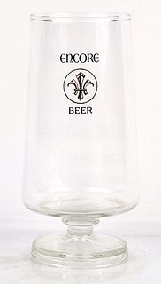 1968 Encore Beer 5¾ Inch Tall Stemmed ACL Drinking Glass Milwaukee, Wisconsin