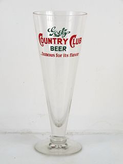 1940 Goetz Country Club Beer Stemmed ACL Drinking Glass St. Joseph, Missouri