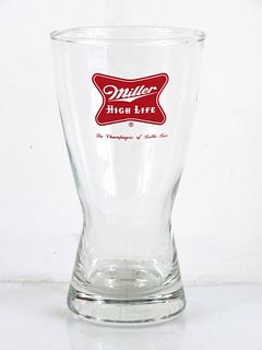 1957 Miller High Life Beer 6 Inch Tall Flared Top ACL Drinking Glass Milwaukee, Wisconsin
