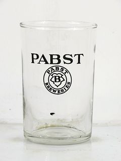 1940 Pabst Breweries 3½ Inch Tall Straight Sided ACL Drinking Glass Milwaukee, Wisconsin