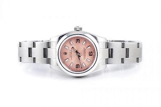 A Stainless Steel Ladies' Watch, by Rolex
