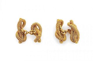 A Pair of Cufflinks in Love Knot Style, by Tiffany & Co.
