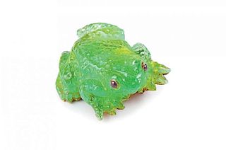 A Glass and Gold Frog Pin, by Andreas Von Zadora-Gerlof