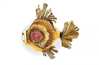 A Gold Fish Pin, by Gubelin