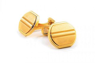 A Pair of Gold Cufflinks, by Piaget