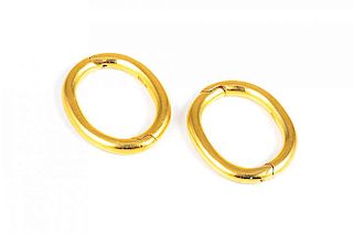 A Pair of Gold Ring Cufflinks, by David Webb