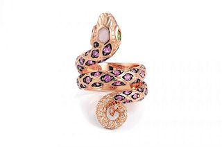 A Gold Snake Ring